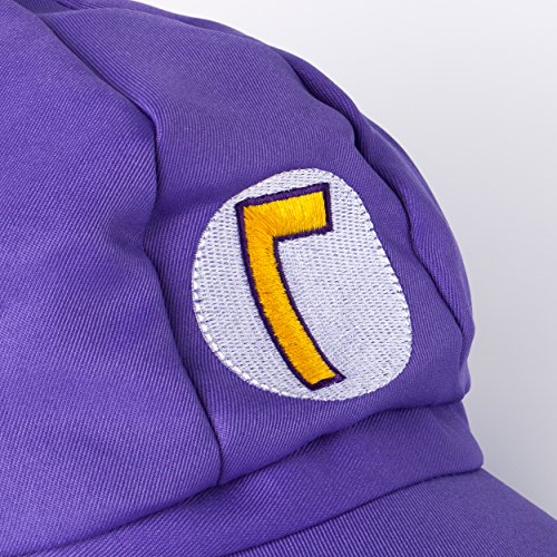 Katara Disfraz de Super Mario Bros. Carnaval, Halloween-Gorra de Waluigi, Niños/Adultos, color violeta (MLILA) , color/modelo surtido