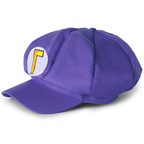 Katara Disfraz de Super Mario Bros. Carnaval, Halloween-Gorra de Waluigi, Niños/Adultos, color violeta (MLILA) , color/modelo surtido