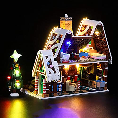 KCGNBQING Kit de iluminación LED para Lego Casa de Pan de Jengibre, Compatible con Lego 10267 Modelo de Bloques de construcción Montaje de Rompecabezas (Color : Classic Version)