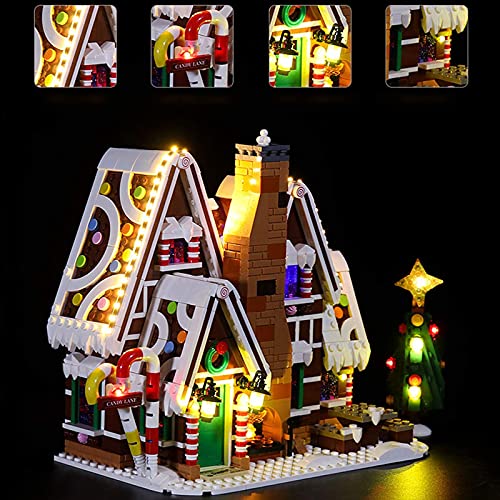 KCGNBQING Kit de iluminación LED para Lego Casa de Pan de Jengibre, Compatible con Lego 10267 Modelo de Bloques de construcción Montaje de Rompecabezas (Color : Classic Version)