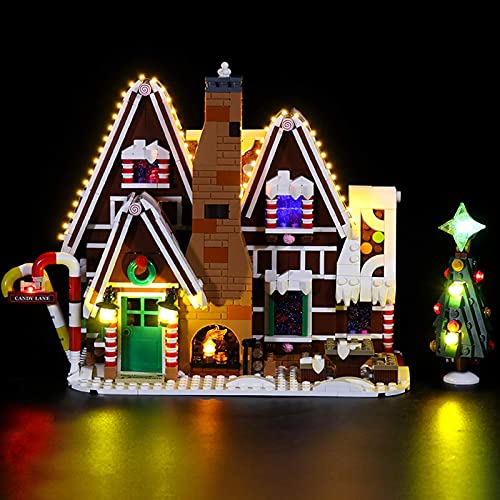 KCGNBQING Kit de iluminación LED para Lego Casa de Pan de Jengibre, Compatible con Lego 10267 Modelo de Bloques de construcción Montaje de Rompecabezas (Color : Classic Version)