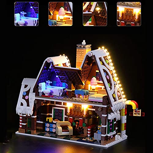 KCGNBQING Kit de iluminación LED para Lego Casa de Pan de Jengibre, Compatible con Lego 10267 Modelo de Bloques de construcción Montaje de Rompecabezas (Color : Classic Version)