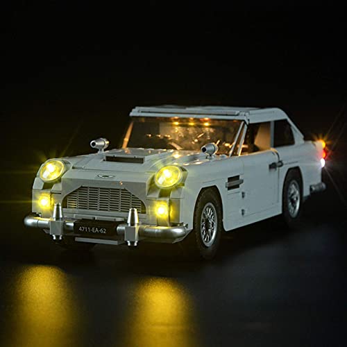 KCGNBQING Kit de iluminación LED para Lego James Bond Aston Martin DB5, Compatible con Lego 10262 Modelo de Bloques de construcción, NO Incluido el Modelo Montaje de Rompecabezas