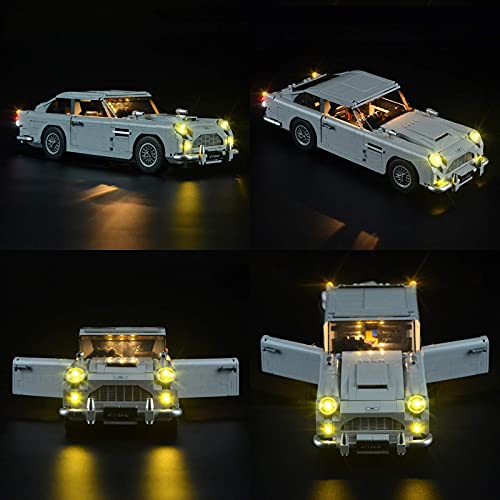 KCGNBQING Kit de iluminación LED para Lego James Bond Aston Martin DB5, Compatible con Lego 10262 Modelo de Bloques de construcción, NO Incluido el Modelo Montaje de Rompecabezas