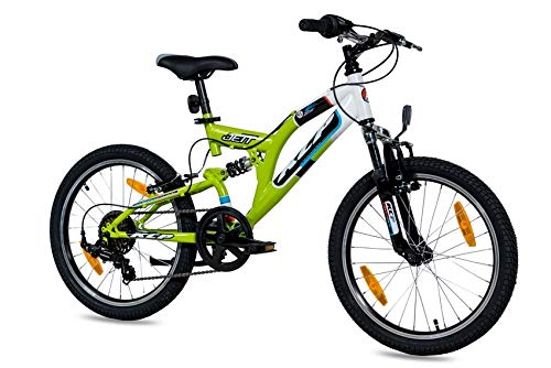 KCP 20" Mountain Bike Kids Jett FSF 6 Speed Shimano White Green (wg) - (20 Inch)