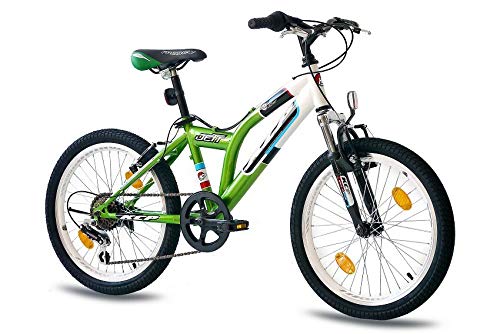 KCP 20" Mountain Bike Kids Jett SF 6 Speed Shimano White Green (wg) - (20 Inch)