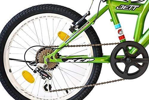 KCP 20" Mountain Bike Kids Jett SF 6 Speed Shimano White Green (wg) - (20 Inch)