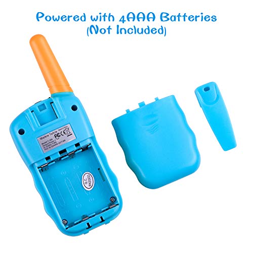 Kearui Walkie Talkie Niños, 2 Pack Walkie Talkie para Niños 8 Canales LCD Pantalla VOX Larga Distancia 3KM, Linterna Incorporado Juguete Regalos para Niños de 3-12 años (Naranja)