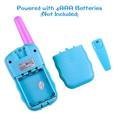 Kearui Walkie Talkie Niños, 2 Pack Walkie Talkie para Niños 8 Canales LCD Pantalla VOX Larga Distancia 3KM, Linterna Incorporado Juguete Regalos para Niños de 3-12 Años