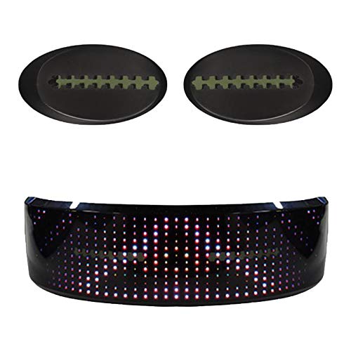 KEBEIXUAN Gafas LED Para Fiestas gafas emisoras de luz con dibujos personalizables Carga USB, fiesta de carnaval, discoteca, festival de música (Gafas policromadas A)