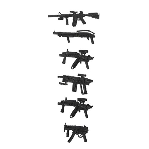 Kerhcusde 6Pcs / Set Figura de acción Soldados del ejército Juguete con Arma Figuras Militares Juguete Infantil