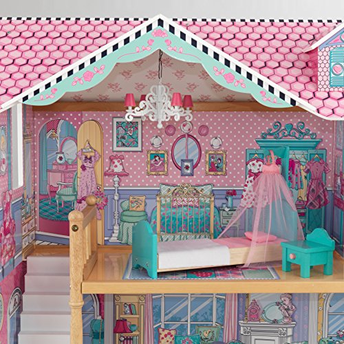 KidKraft- Annabelle Casa de muñecas de madera con muebles y accesorios incluidos, 3 pisos, para muñecas de 30 cm , Color Multicolor (65934)