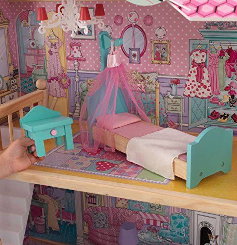 KidKraft- Annabelle Casa de muñecas de madera con muebles y accesorios incluidos, 3 pisos, para muñecas de 30 cm , Color Multicolor (65934)