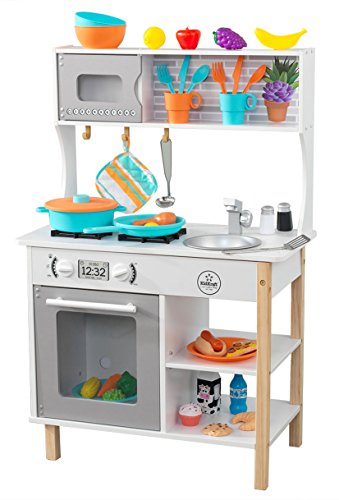 KidKraft- Cocina de juguete de madera, para niños, con accesorios para juegos de dramatización incluidos All Time , Color Multicolor (53370) , color/modelo surtido