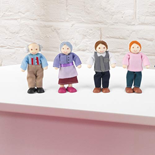 KidKraft- Familia de 7 muñecos de madera, figuras de aprox. 12 cm de alto (accesorios para casas de muñecas) (65202) , color/modelo surtido