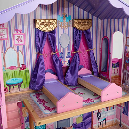 KidKraft-My Dream Mansion Casa de muñecas de madera con muebles y accesorios incluidos, 3 pisos, para muñecas de 30 cm , Color Multicolor (65082)