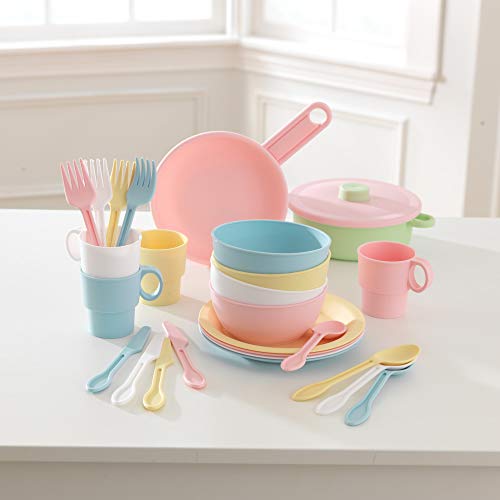 KidKraft - Set de 27 utensilios de cocina de juguete, Multicolore (Pastel) (63027) , color/modelo surtido