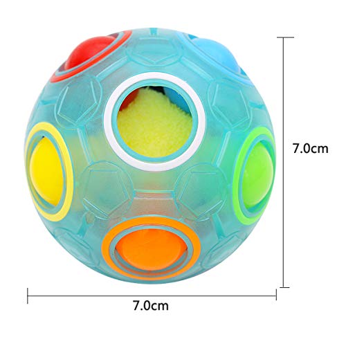 KidsPark Rainbow Magic Ball 3D Puzzle Ball Speed Cube Rubix Cube Toys, Luminous