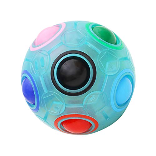 KidsPark Rainbow Magic Ball 3D Puzzle Ball Speed Cube Rubix Cube Toys, Luminous