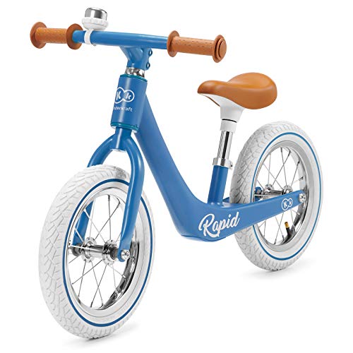 Kinderkraft Bicicleta sin Pedales RAPID, Sólida, Ajustable, Retro, Azul