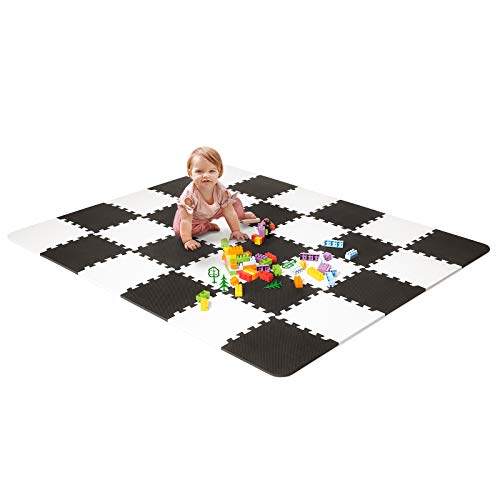 Kinderkraft Manta Juegos Bebé LUNO, Alfombra Puzzle de Espuma, para Niños, Miel