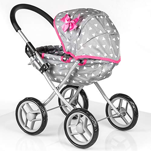 Kinderplay Carrito Bebe Juguetes, Cochecito de Muñecas, Gondola - Trendy Carrito de Muñeca, KP0260S