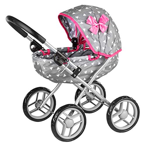 Kinderplay Carrito Bebe Juguetes, Cochecito de Muñecas, Gondola - Trendy Carrito de Muñeca, KP0260S