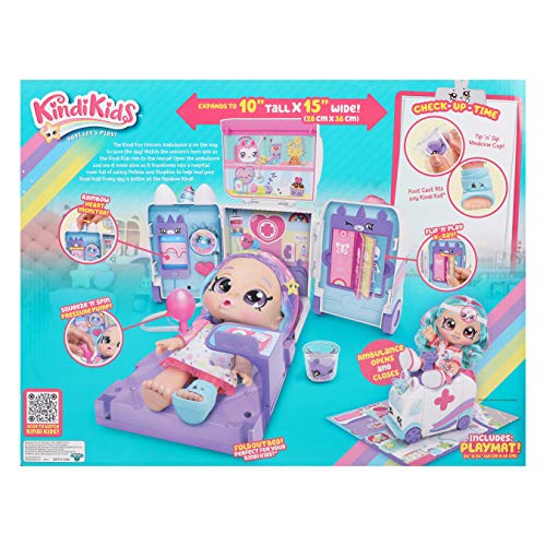 Kindi Kids Juego de Ambulancia de Unicornio de Esquina hospitalaria, Incluye Accesorios Shopkins