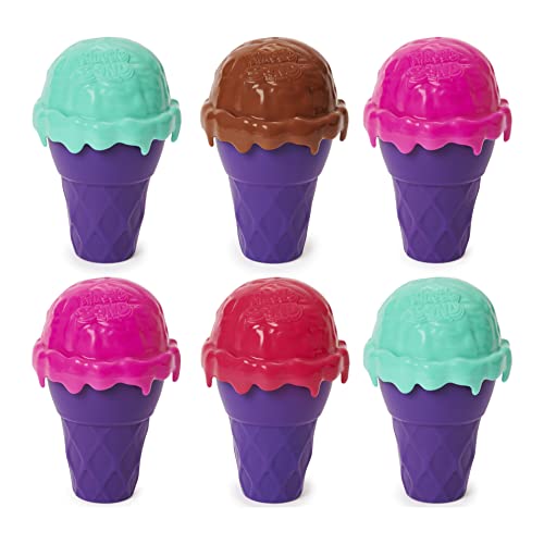 Kinetic Sand Scents, Contenedor de Cono de Helado 6-Pack con 680 g de Arena perfumada Totalmente Natural (Exclusivo de Amazon)