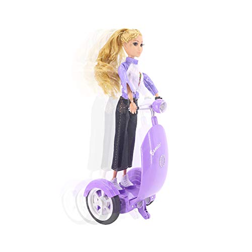 KING JUGUETES Muñeca Fashion Patinadora Hoverboard RC con Mando Radiocontrol. Muñeca Articulable con Vespa con Movimiento, Vestidos y Accesorios. Juguete para Niñas y Niños a Partir de 3 Años.