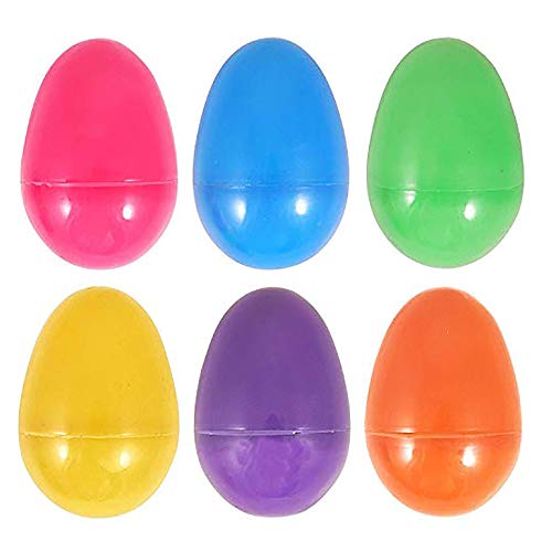 KINPARTY Huevos de Pascua, 12 piezas huevos de plastico para rellenar, huevos con juguetes surtidos