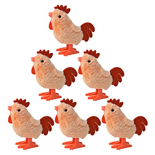 Kisangel 6 Uds. Juguetes de Pollo Saltarín Juguete de Peluche de Gallo para Niños Pequeños Juguetes de Pollo para Fiestas de Pascua