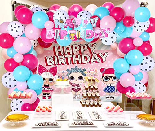 Kit de arco de guirnalda de globos de fiesta sorpresa Decoraciones para fiesta de cumpleaños Baby Shower 94Pack Surprise Doll Theme Birthday Party Supplies