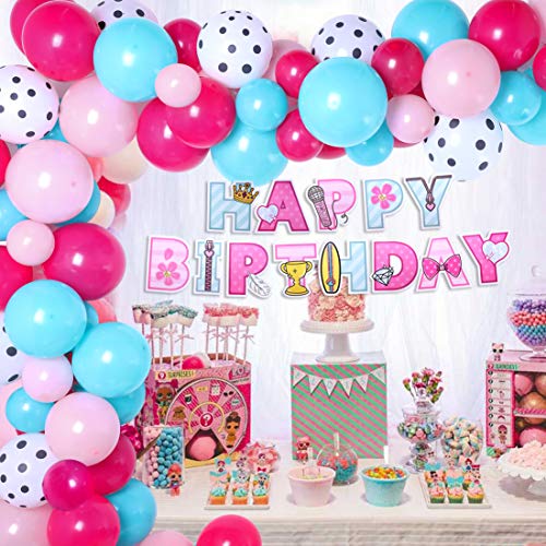 Kit de arco de guirnalda de globos de fiesta sorpresa Decoraciones para fiesta de cumpleaños Baby Shower 94Pack Surprise Doll Theme Birthday Party Supplies