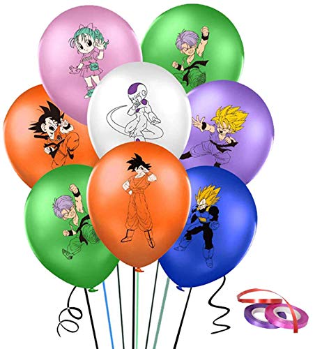 Kit de Globos de Dragon Ball 42 Piezas Artículos de Fiestas para Fanáticos de Dragon Ball Decoraciones para Fiestas Temática Goku Gohan Animados para Niños Adultos Fans