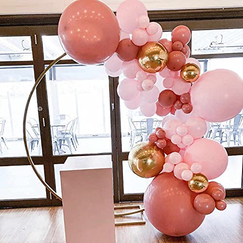 Kit de Guirnalda de Globos, 107 Piezas Kit de Guirnaldas con Globos Látex Rosa Retro, Ideal Para Adecuado Para Arcos de Globos Fiestas de Niñas Baby Showers Fiestas de Bodas Reutilizable