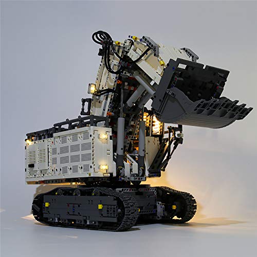 Kit de iluminación, compatible con LEGO 42100, iluminación LED Conjunto de iluminación de accesorios luminosos, para Excavadora de Liebherr R9800 (este modelo no est