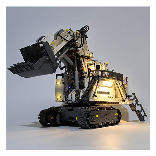 Kit de iluminación, compatible con LEGO 42100, iluminación LED Conjunto de iluminación de accesorios luminosos, para Excavadora de Liebherr R9800 (este modelo no est