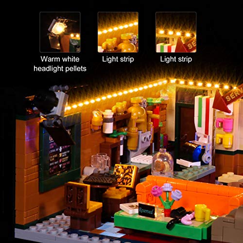 Kit de iluminación LED HYZM para Lego Ideas Central Perk Friends – Kit de luces LED para Lego 21319 (sólo juego de luces LED, no Lego Kit)