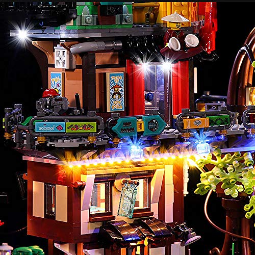 Kit De Iluminación LED Modelo para Lego, Juego De Iluminación LED Compatible con Lego 71741 Ninja Garden, Kit De Iluminación De Bloques De Construcción De Bricolaje con Control Remoto