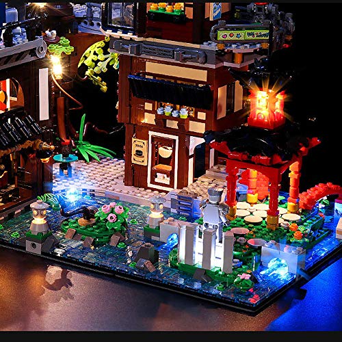 Kit De Iluminación LED Modelo para Lego, Juego De Iluminación LED Compatible con Lego 71741 Ninja Garden, Kit De Iluminación De Bloques De Construcción De Bricolaje con Control Remoto