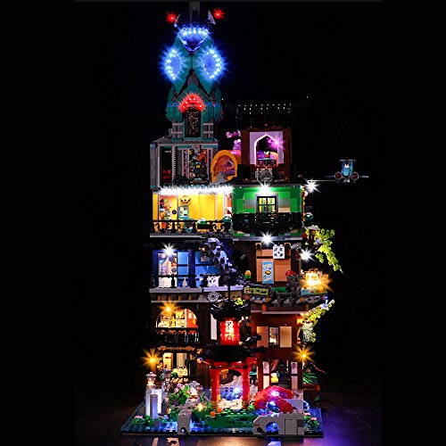 Kit De Iluminación LED Modelo para Lego, Juego De Iluminación LED Compatible con Lego 71741 Ninja Garden, Kit De Iluminación De Bloques De Construcción De Bricolaje con Control Remoto