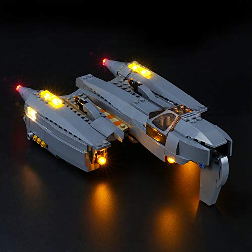 Kit de iluminación LED USB Compatible con Lego 75286, Juego de Luces para Star War General Grievous's Star Fighter Bloques de construcción Accesorios de ensamblaje (no Incluido el Modelo)