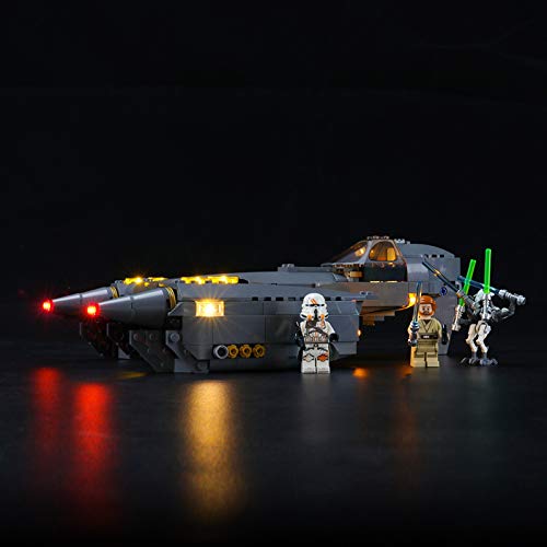 Kit de iluminación LED USB Compatible con Lego 75286, Juego de Luces para Star War General Grievous's Star Fighter Bloques de construcción Accesorios de ensamblaje (no Incluido el Modelo)