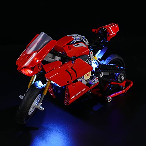 Kit De Luz LED para Lego Technic Ducati Panigale V4 R Motorbike, No Incluye El Modelo Lego, Compatible con Ladrillos De Construcción Lego Modelo 42107