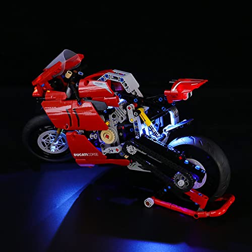 Kit De Luz LED para Lego Technic Ducati Panigale V4 R Motorbike, No Incluye El Modelo Lego, Compatible con Ladrillos De Construcción Lego Modelo 42107