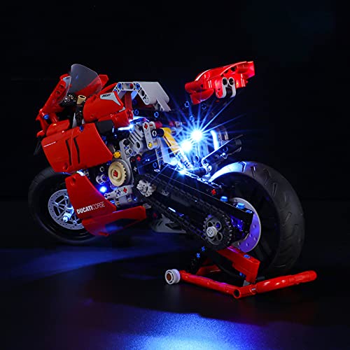 Kit De Luz LED para Lego Technic Ducati Panigale V4 R Motorbike, No Incluye El Modelo Lego, Compatible con Ladrillos De Construcción Lego Modelo 42107