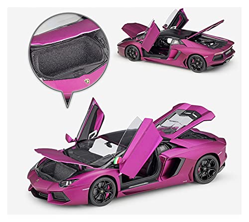 Kit Juguetes Coches Metal Resistente 1:18 Escala Modelo De Coche para Lamborghini Aventador LP700 Aleación Diecast Coche De Juguete Coches Juguetes para Niños Maravilloso Regalo (Color : Rosado)