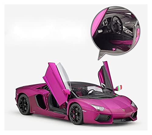 Kit Juguetes Coches Metal Resistente 1:18 Escala Modelo De Coche para Lamborghini Aventador LP700 Aleación Diecast Coche De Juguete Coches Juguetes para Niños Maravilloso Regalo (Color : Rosado)