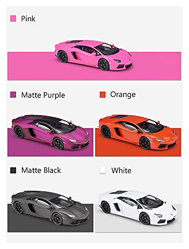 Kit Juguetes Coches Metal Resistente Escala 1:24 para Lamborghini Aventador LP700 Kit De Modelo De Coche Simulación Aleación Coche Diecast Car Maravilloso Regalo (Color : Rosado)